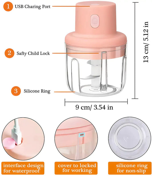 GryzoChop™| Portable USB Rechargeable Electric Chopper